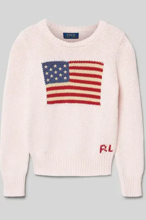 Ralph Lauren Sweter z dzianiny z wyhaftowanym motywem