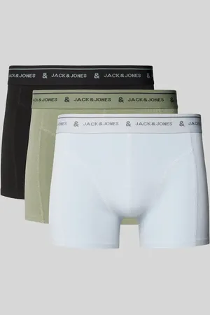 JACK & JONES Obcisłe bokserki z elastycznym paskiem z logo w zestawie 3 szt. model ‘WYATT’
