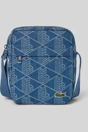 Lacoste Torba na ramię z materiału stylizowanego na denim
