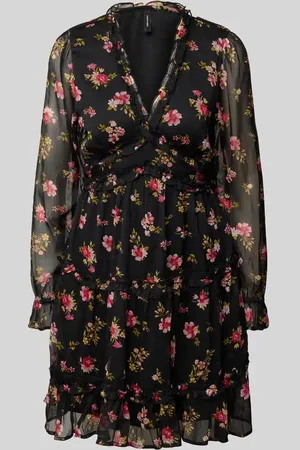 VERO MODA Sukienka mini taliowana z falbanami model ‘SMILLA’
