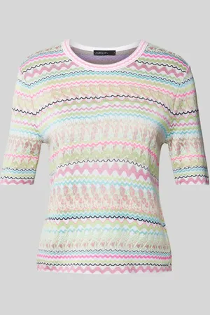 Marc Cain T-shirt z mieszanki wiskozy ze wzorem na całej powierzchni