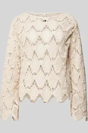 Y.A.S Sweter z dzianiny z koronką szydełkową model ‘NAJAARAQ’