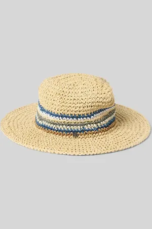Loevenich Kapelusz słomiany z detalem z logo model ‘Fedora Multi Stripe’