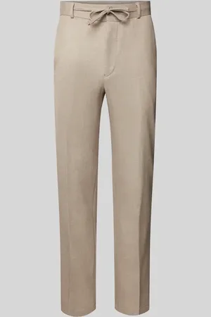 Zuitable Spodnie do garnituru o kroju slim fit w kant model ‘SPARTAFLEX’