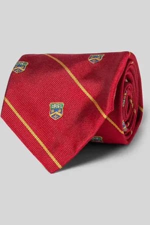 Ralph Lauren Krawat jedwabny z wyhaftowanym motywem
