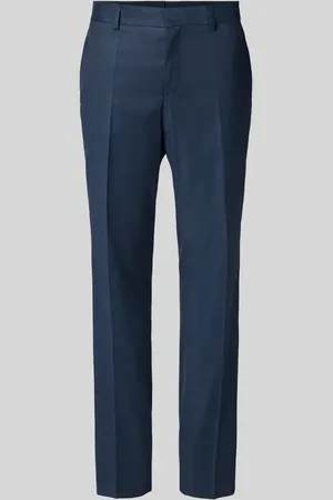 HUGO BOSS Spodnie do garnituru o kroju regular fit w kant model ‘Genius’