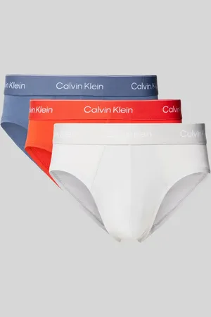 Calvin Klein Slipy z elastycznym paskiem z logo w zestawie 3 szt.