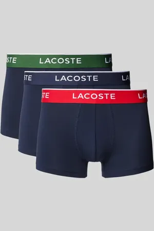 Lacoste Obcisłe bokserki z elastycznym paskiem z logo w zestawie 3 szt.