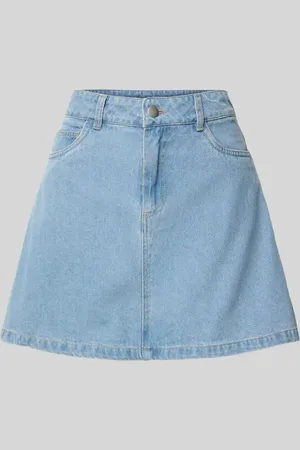 Pieces® Spódnica jeansowa o linii A z mieszanki bawełny model ‘ABBI’