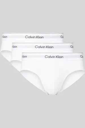Calvin Klein Slipy z elastycznym pasem z logo w zestawie 3 szt.