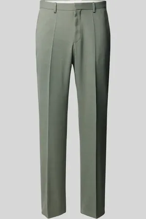HUGO BOSS Spodnie do garnituru o kroju slim fit w kant model ‘Leon’