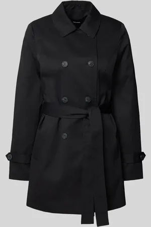 VERO MODA Trencz o kroju regular fit z paskiem w talii model ‘CHELSEA OLIVIA’