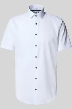 Jake*s Koszula biznesowa o kroju slim fit z kołnierzykiem typu kent