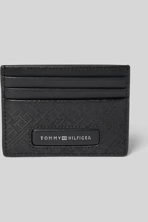 Tommy Hilfiger Etui na karty skórzane z nadrukiem z logo