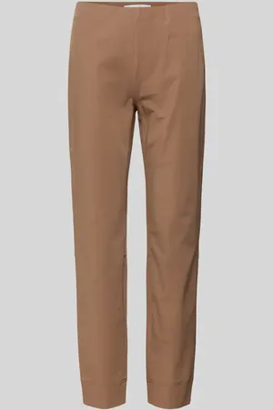raffaello rossi Spodnie materiałowe o kroju slim fit z ozdobnymi szwami model ‘PENNY’