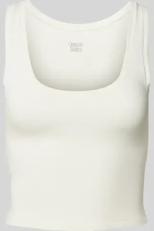 Organic Basics Top o kroju slim fit z dodatkiem bawełny