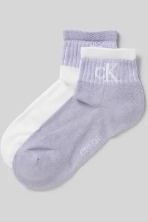 Calvin Klein Krótkie skarpety z elastycznymi, prążkowanymi ściągaczami w zestawie 2 szt.