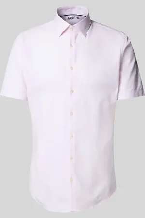 Jake*s Koszula biznesowa o kroju slim fit z listwą guzikową