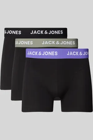 JACK & JONES Obcisłe bokserki z elastycznym paskiem z logo w zestawie 3 szt. model ‘AXEL’