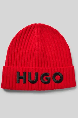 HUGO BOSS Czapka beanie z detalem z logo