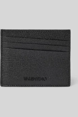 VALENTINO Etui na karty skórzane z aplikacją z logo model ‘CHICO’