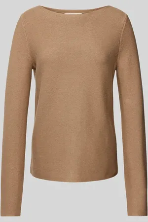 Marc O’ Polo Sweter z dzianiny z prążkowanym dekoltem w łódkę