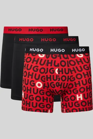 HUGO BOSS Obcisłe bokserki z elastycznym paskiem z logo w zestawie 3 szt.