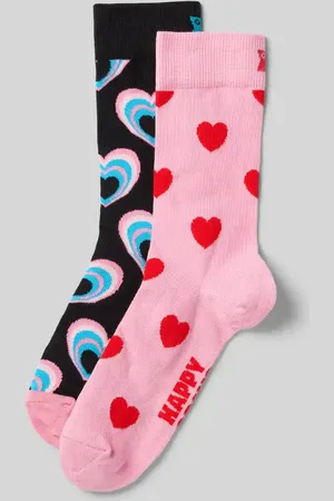 Happy Socks Skarpety z wyhaftowanym logo w zestawie 2 szt. model ‘Valentine’s Gift’