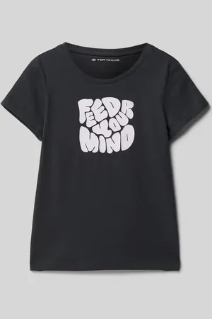 TOM TAILOR T-shirt o kroju regular fit z bawełny z nadrukiem