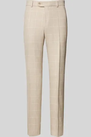 Carl Gross Spodnie do garnituru o kroju slim fit w kant
