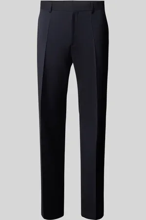 HUGO BOSS Spodnie do garnituru o kroju regular fit w kant model ‘Lenon’