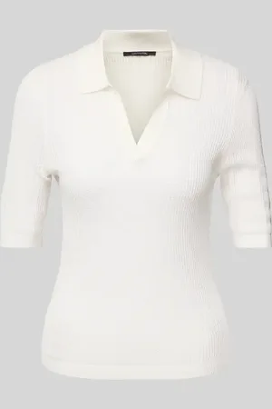Comma, Sweter z dzianiny z kołnierzykiem polo