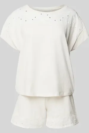 Schiesser Piżama z haftem angielskim model ‘Casual Nightwear’