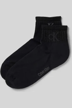 Calvin Klein Krótkie skarpety z elastycznymi, prążkowanymi ściągaczami w zestawie 2 szt.