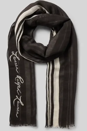 Ralph Lauren Szal z mieszanki wiskozy z frędzlami