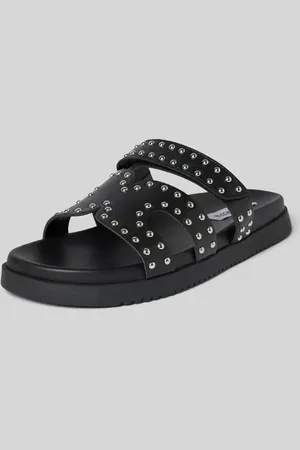 Steve Madden Klapki skórzane z ozdobnymi nitami model ‘MISSILE’