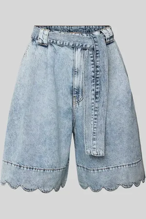 Stella Nova Szorty jeansowe o kroju baggy fit z wiązanym paskiem
