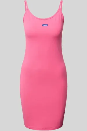 Hugo Blue Sukienka mini z naszywką z logo model ‘Narya’