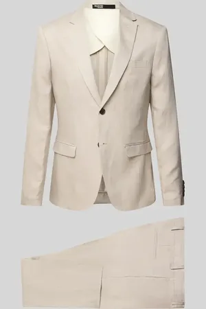 SELECTED Garnitur o kroju slim fit z drobnym, fakturowanym wzorem model ‘Lino’