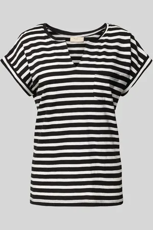 Freequent T-shirt z dekoltem w serek model ‘Viva’