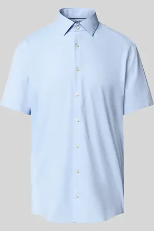 Jake*s Koszula biznesowa o kroju slim fit z krótkim rękawem