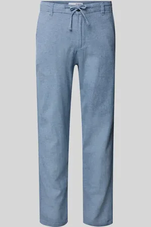 SELECTED Spodnie o kroju slim taperd fit z tunelem model ‘Brody’