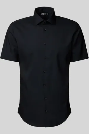 Jake*s Koszula biznesowa o kroju slim fit z krótkim rękawem