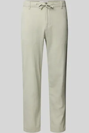 SELECTED Spodnie o kroju slim taperd fit z tunelem model ‘Brody’