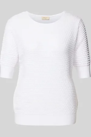Freequent Sweter z dzianiny z rękawem o dł. 1/2 model ‘Dodo’