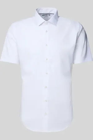 Jake*s Koszula biznesowa o kroju slim fit z krótkim rękawem