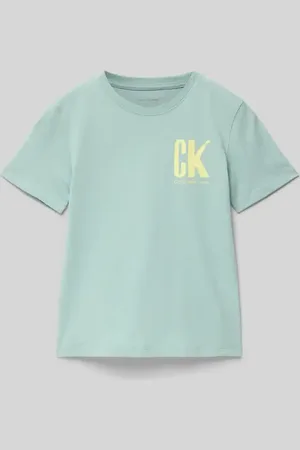 Calvin Klein T-shirt z nadrukiem z logo i okrągłym dekoltem