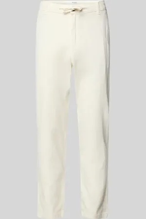 SELECTED Spodnie o kroju slim taperd fit z tunelem model ‘Brody’