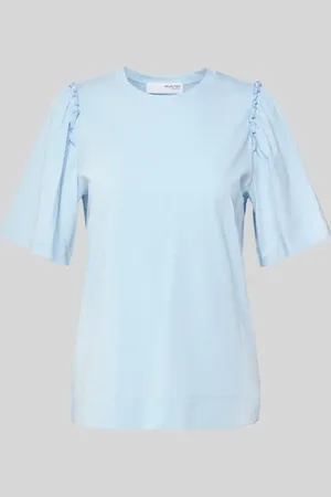 SELECTED T-shirt z marszczeniami model ‘PENELOPE’