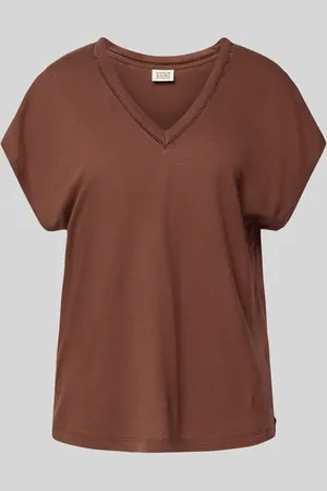 Scotch&Soda T-shirt lniany z dekoltem w serek